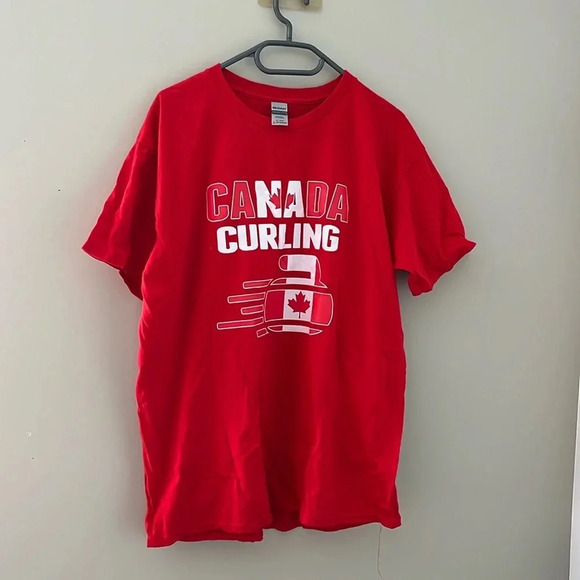 Red Curling Canada  shirt - Picture 1 of 4